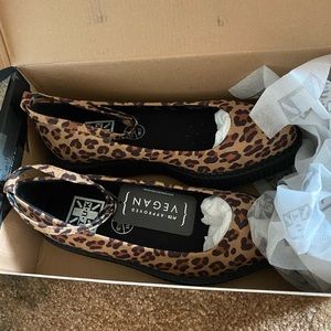 TUK Leopard Ballet Creepers size 8